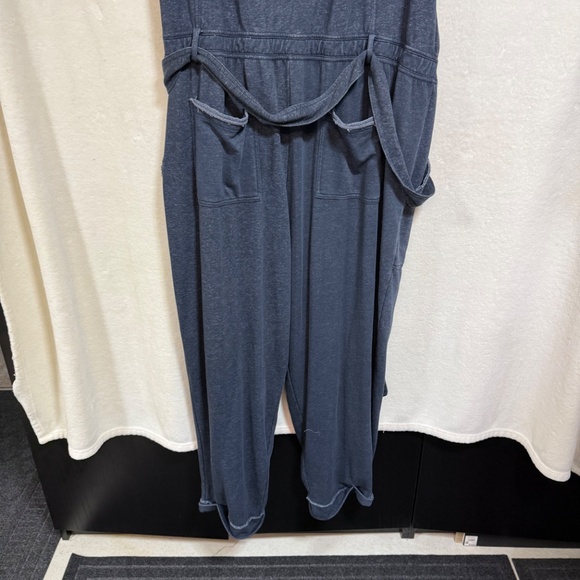Daily Practice Anthropologie Blue 3X Jumpsuit Jumper Soft Elastic Waist w/Pocket - Picture 6 of 13